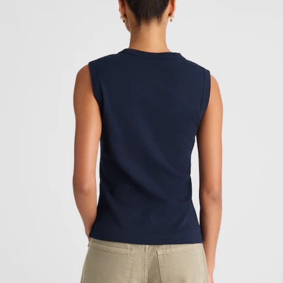 Madewell midnight navy Compact Shell Tank - Picture 4 of 5